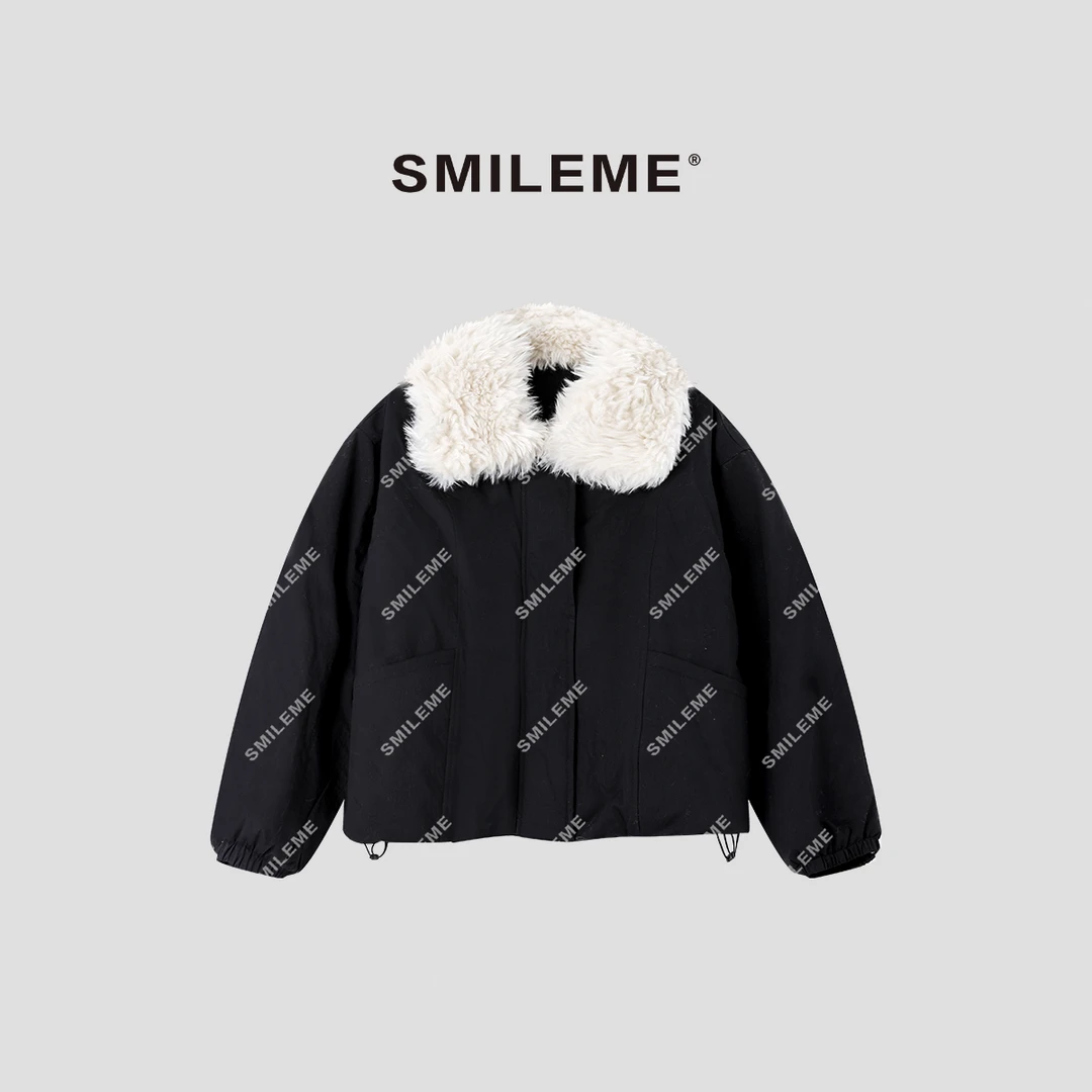 SLEME【月光海岸】冬季设计款加厚保暖毛毛领棉服外套MA04825411