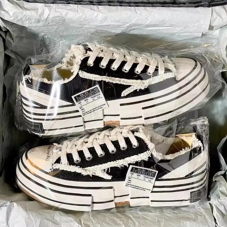 吴建豪官网正品乞丐鞋硫化鞋潮流明星联名同款低帮帆布鞋