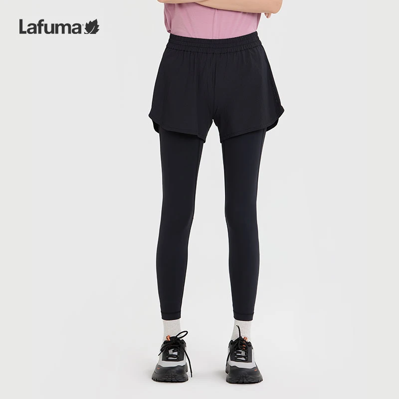 LAFUMA户外25夏季跑步吸湿速干长裤女运动两件套打底裤LFPA5BL30