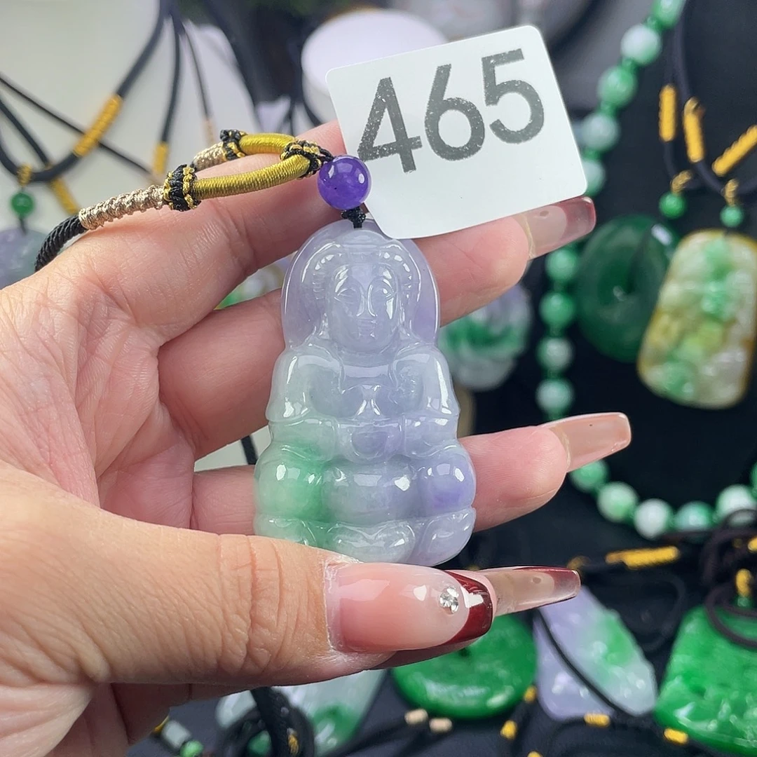 翡翠未镶嵌吊坠(赠链)