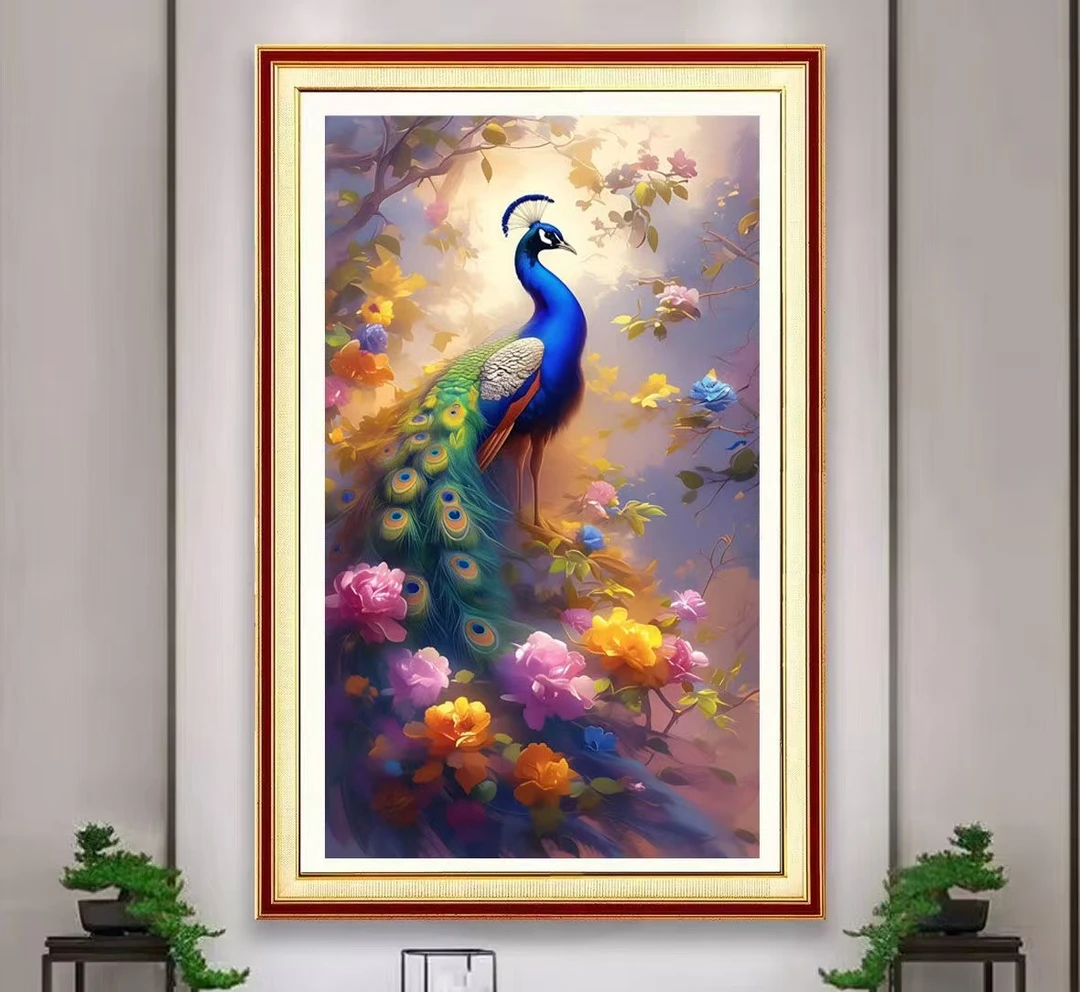 【十字绣】富贵祥瑞-四股满绣89色 棉线60*90厘米（需自己绣）