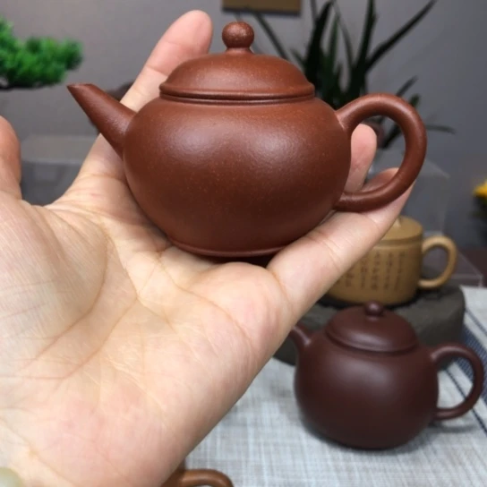 紫砂茶壶把把壶水平80cc