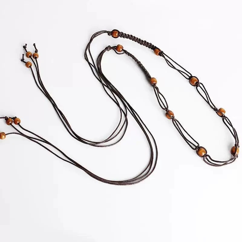 老敏哥 编织腰带女配裙子复古时尚流苏装饰腰链连衣裙收腰w6829