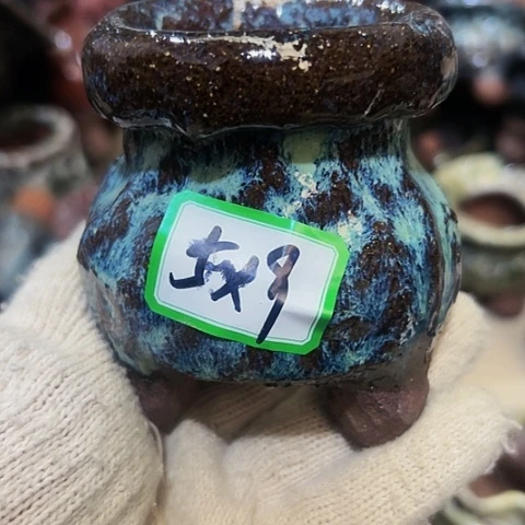 红陶粗陶花盆手工