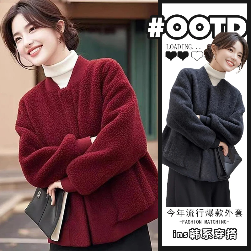 2024秋冬新款高级感别致短款保暖外套女时尚气质小个子小众上衣潮