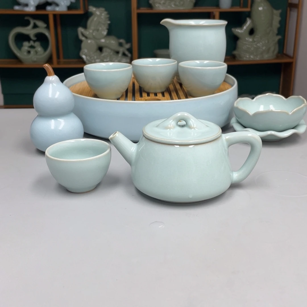 瓷赵琳老师石瓢壶带礼盒送杯子