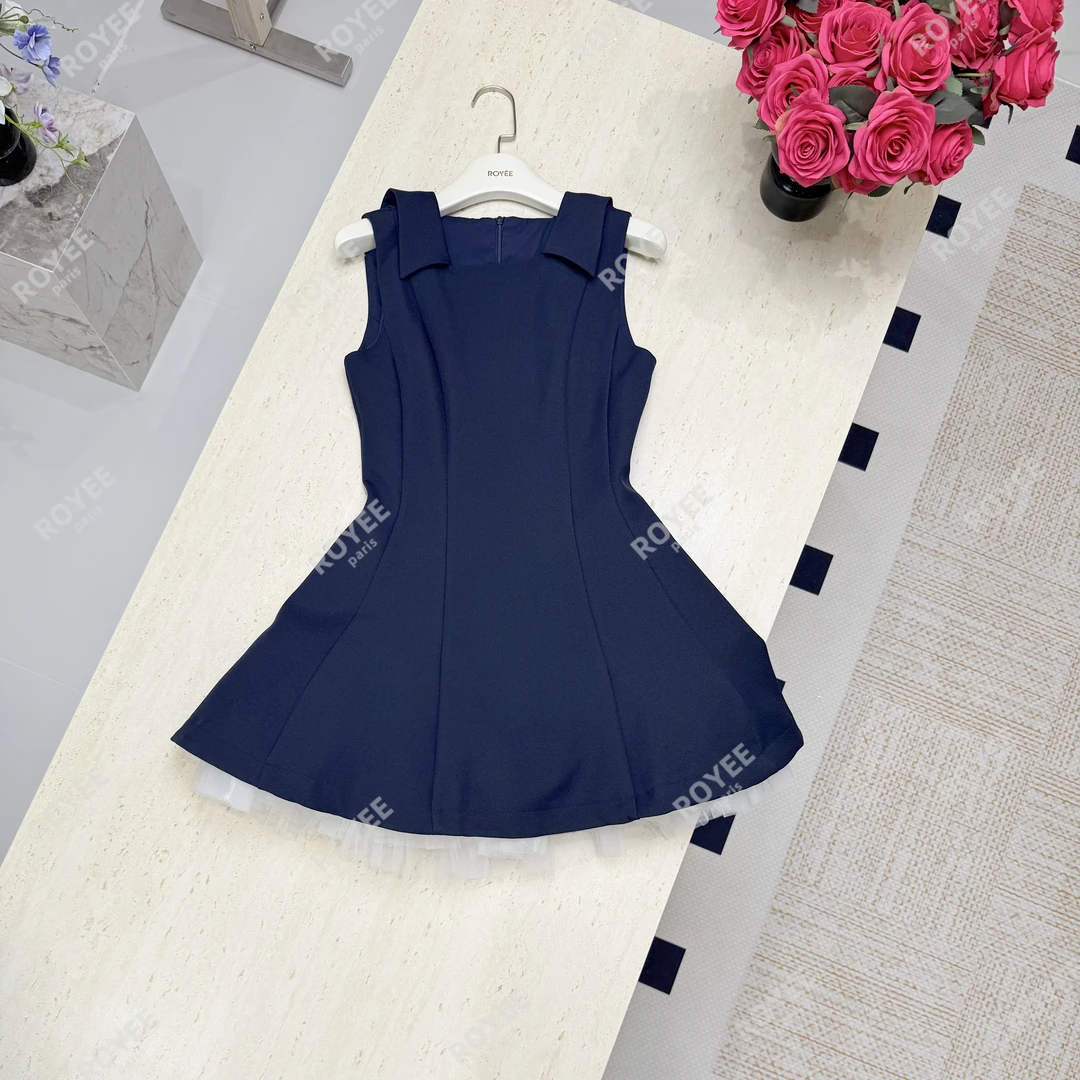 【蓬蓬公主裙】法式甜美双层肩带设计下摆拼接网纱蓬蓬连衣裙RY1046