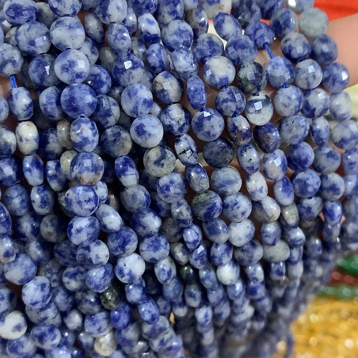 一条6mm切面蓝纹小豆豆