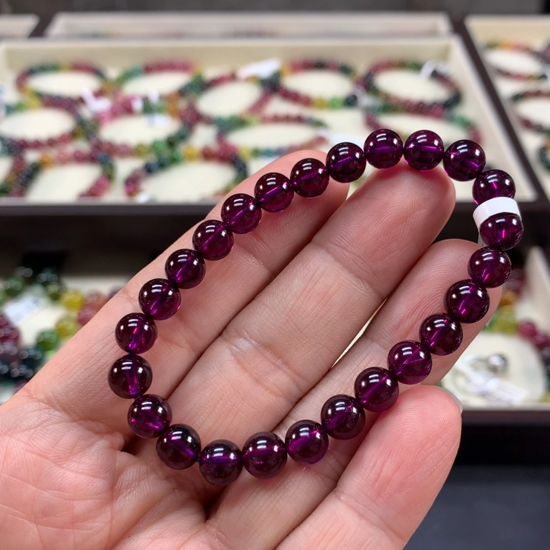 用***0未镶嵌手链石榴石7.4左右