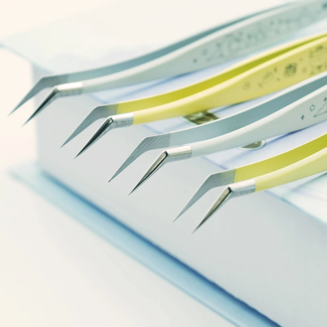 爆款兔司镊子手账工具金属弯头镊子黑白手绘风 小链