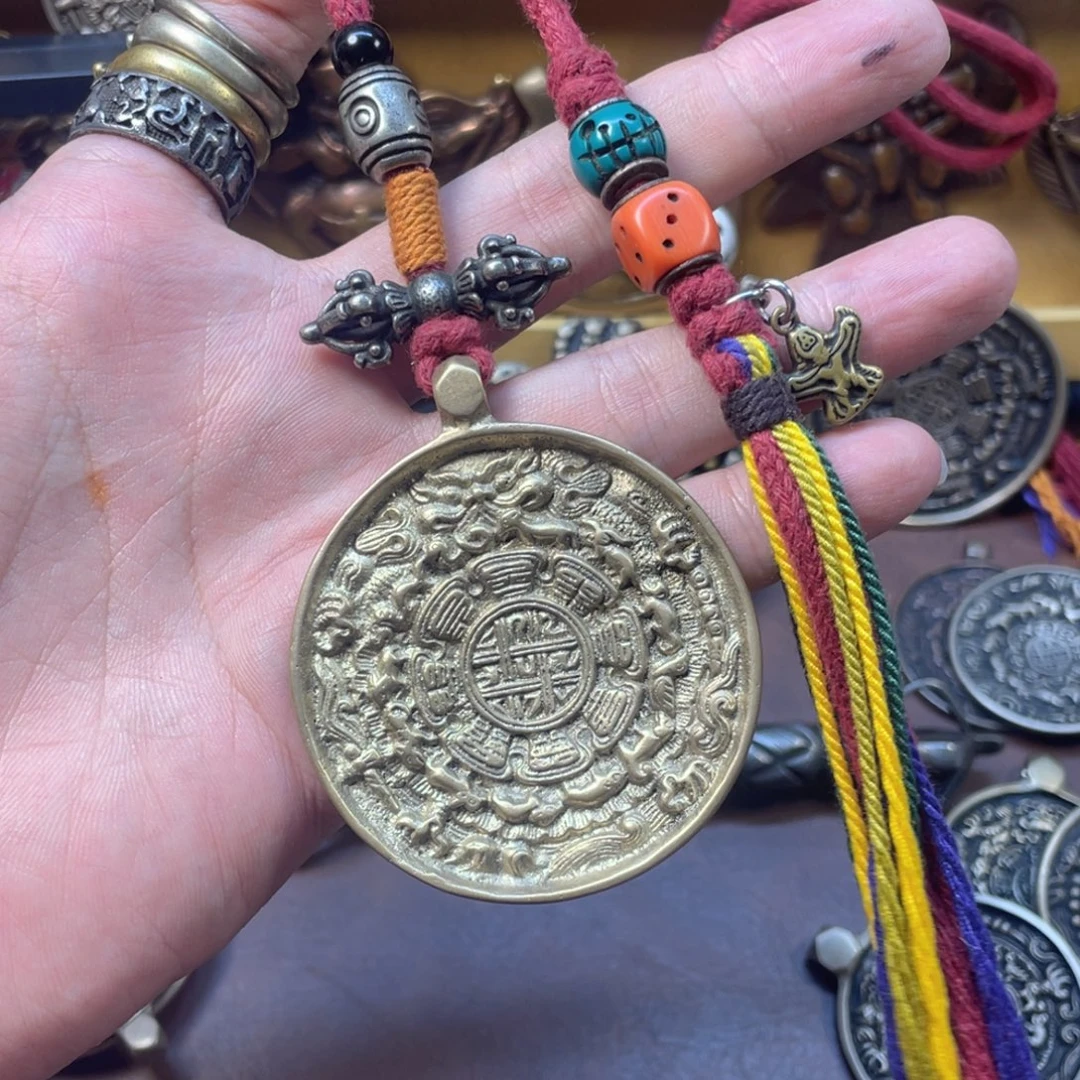 福利精品天铁白铜利马铜九宫八卦牌一套