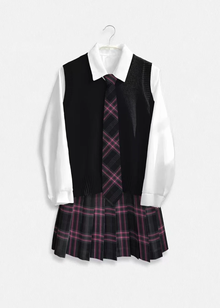 （黎涧莓）学院风新款JK制服格裙学生2024百褶裙半身裙百褶裙秋冬