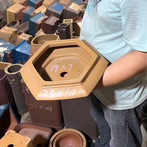 紫砂花盆手工制作