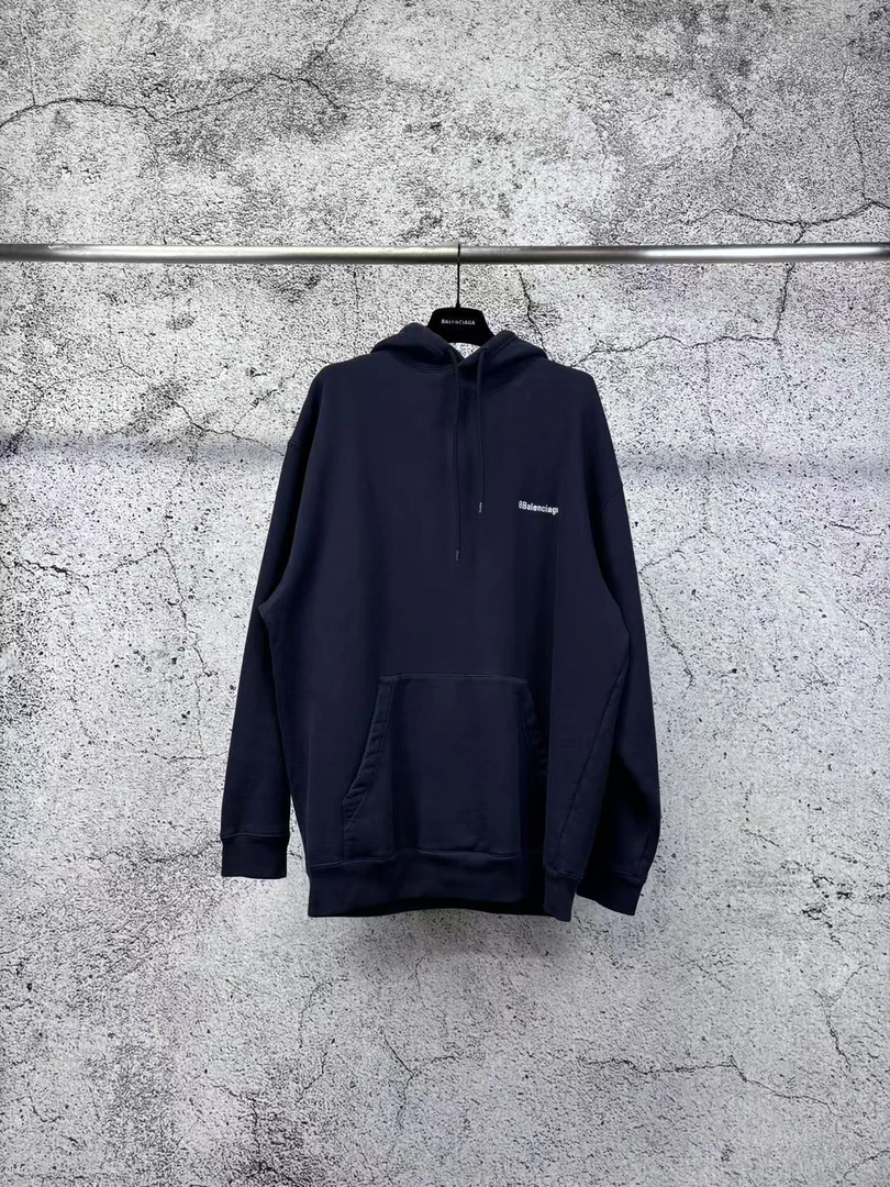 未使用 Balenciaga/巴黎世家 反B刺绣帽衫/M码/R0448，RN0349