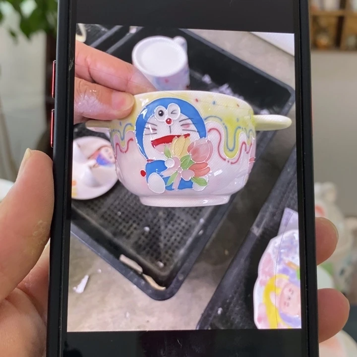 ꧁***꧂瓷片景德镇釉下彩手绘