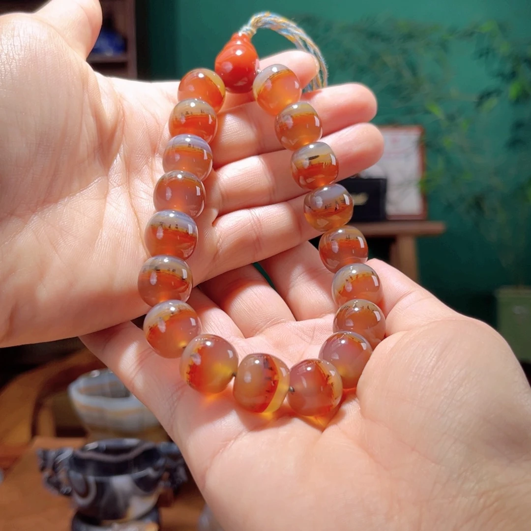 玛瑙/玉髓串未镶嵌无