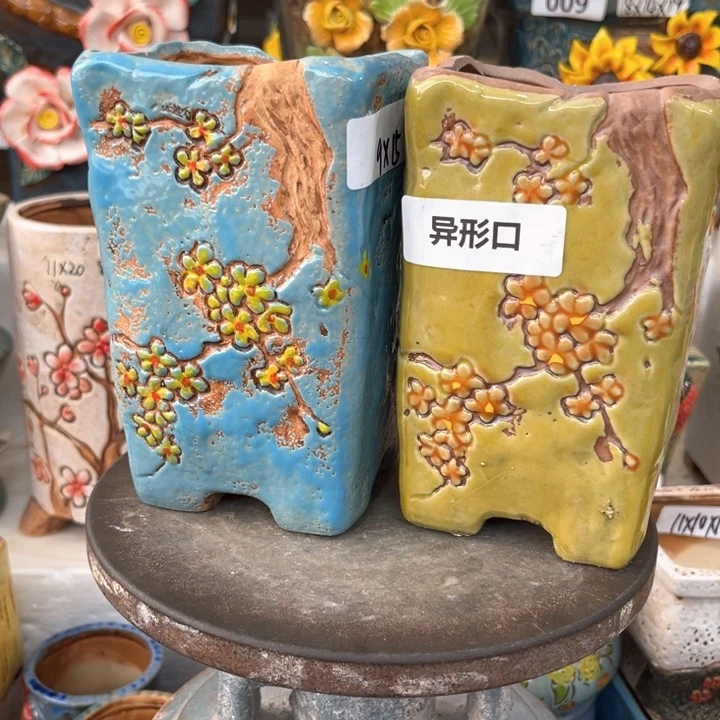 紫砂花盆粗陶材质多肉花盆