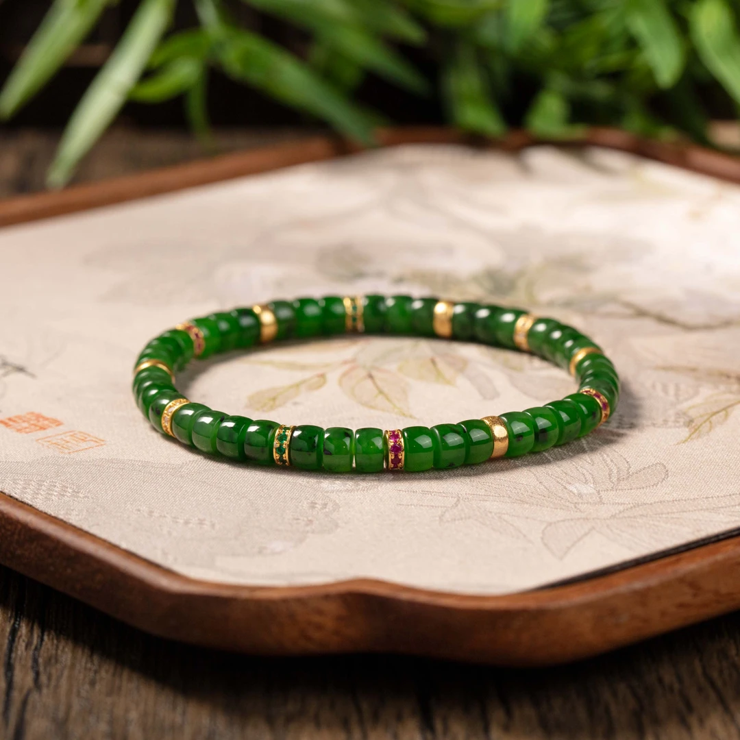 碧玉设计款直切手串多样性发一约5mm#B1592063