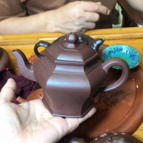 驼***哥茶壶紫砂六方宫灯壶