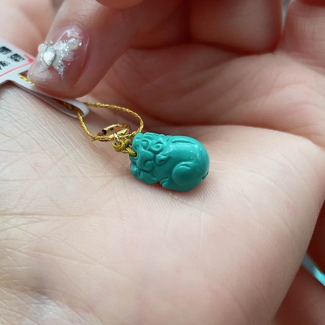 绿松石颈饰18K金镶嵌