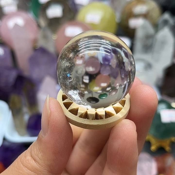 珠宝半成品未镶嵌水晶54克白水晶球