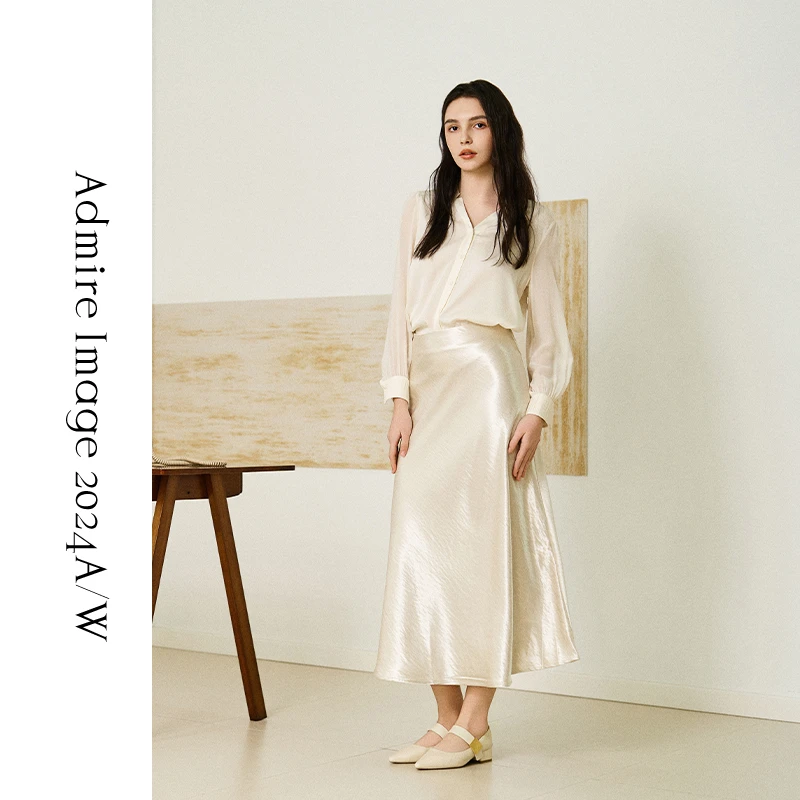 珠光半身裙气质显瘦高腰法式修身优雅时尚休闲复古春季秋季