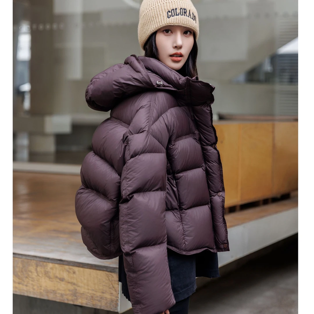 专属2一线高端冬季新款鹅绒泡芙系列外套时尚休闲短款羽绒服