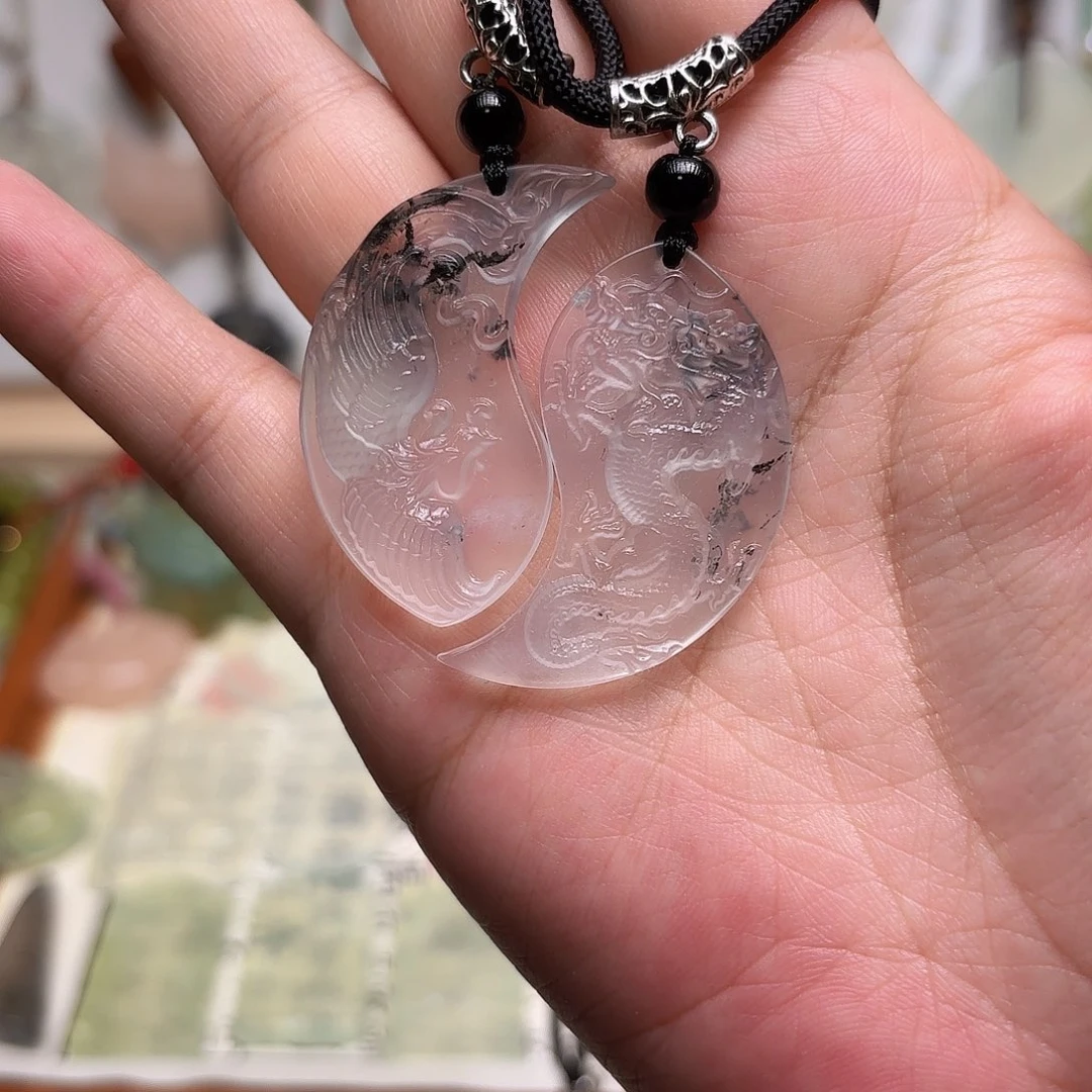 蛇纹石玉合金颈饰