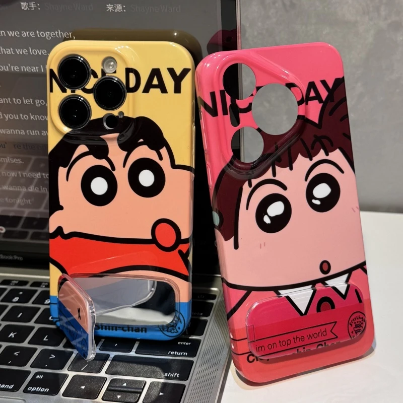 奥菲顿小新妮妮镜子支架适用苹果16菲林手机壳华为vivo小米15oppo