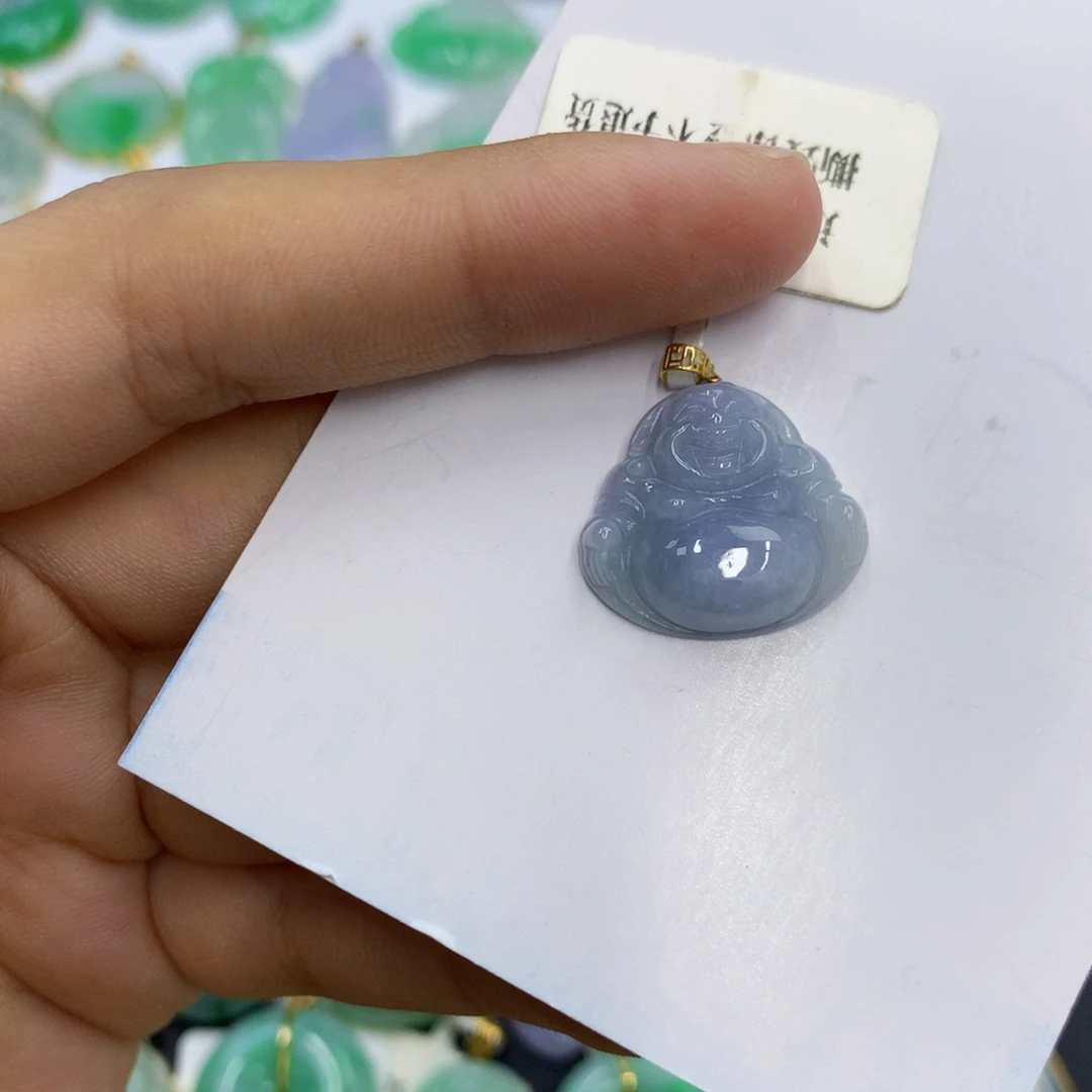翡翠18K金镶嵌颈饰翡翠