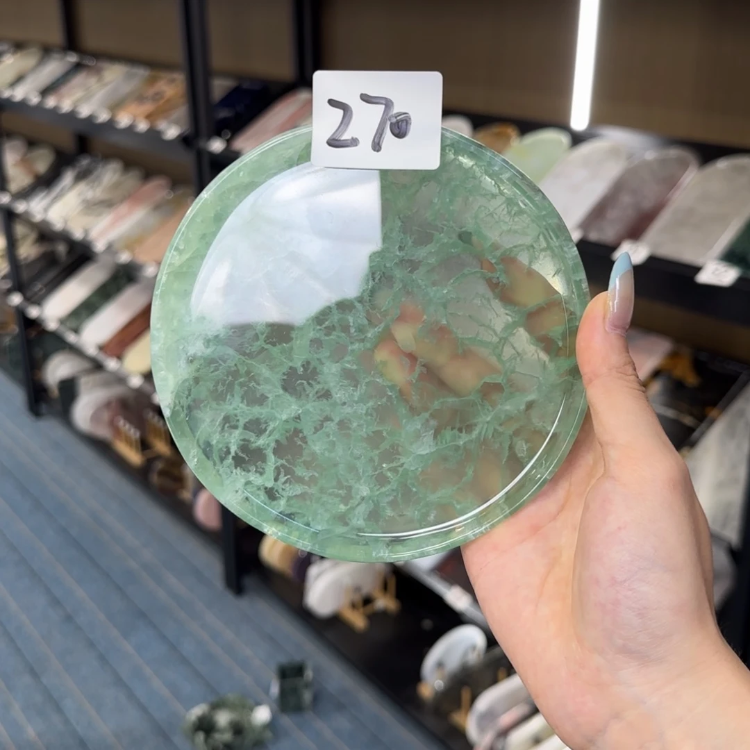 石材桥*宝270 绿水晶圆盘