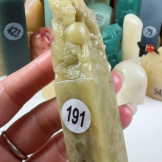 寿山石印石鸭*兽印石章料…..