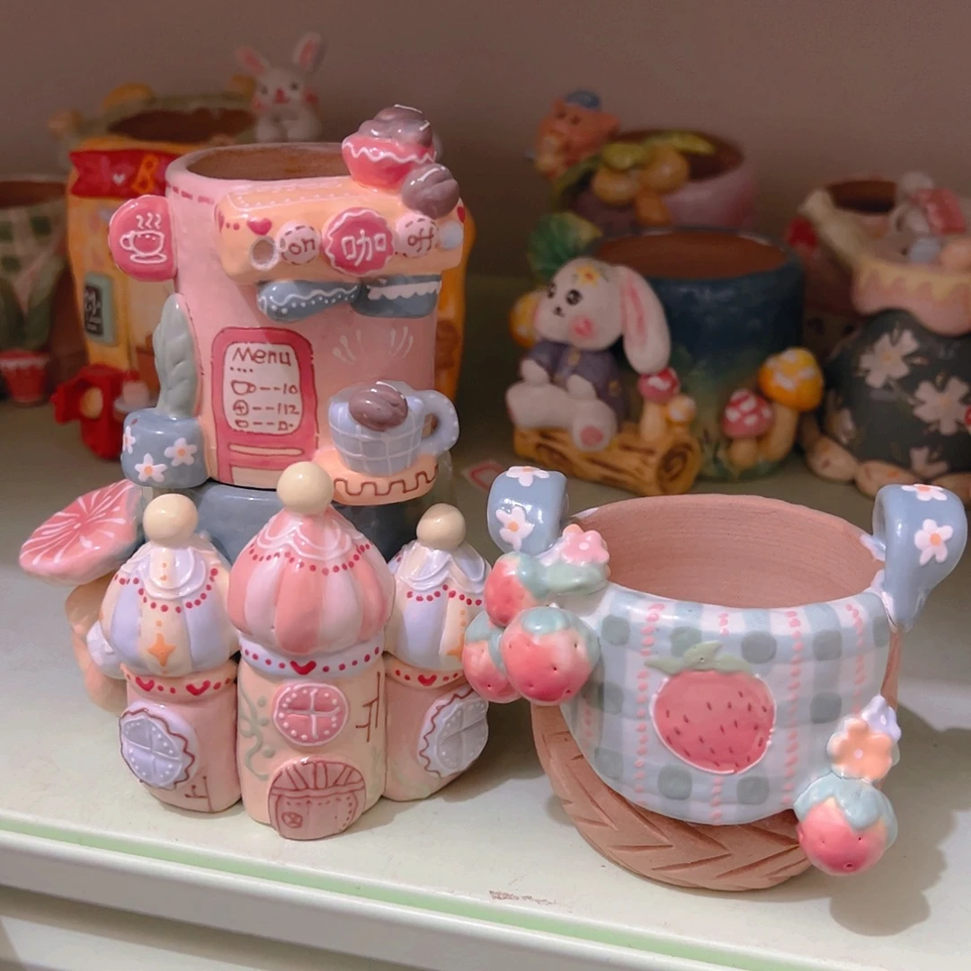 买***它双十一福福老梧家多肉花盆三只