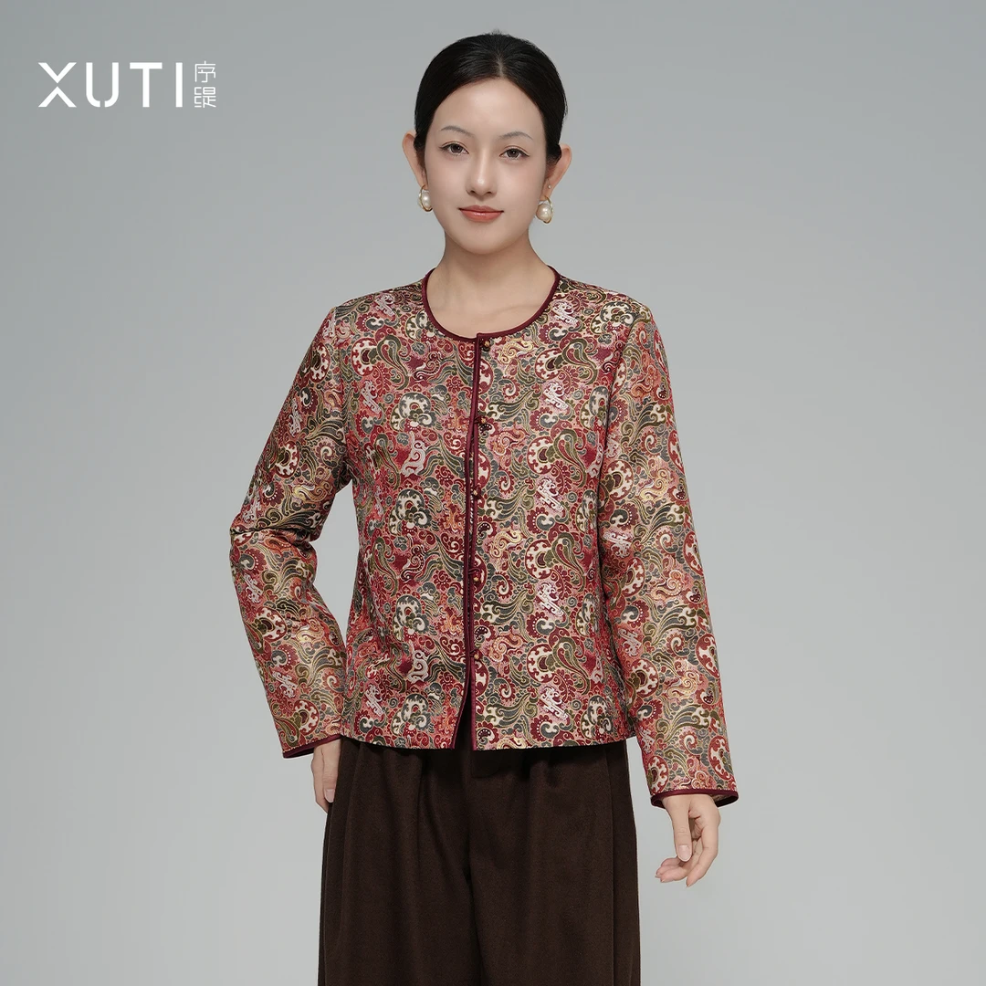 序缇国风新中式长袖开衫上衣女2025秋季新款显瘦H49-21680