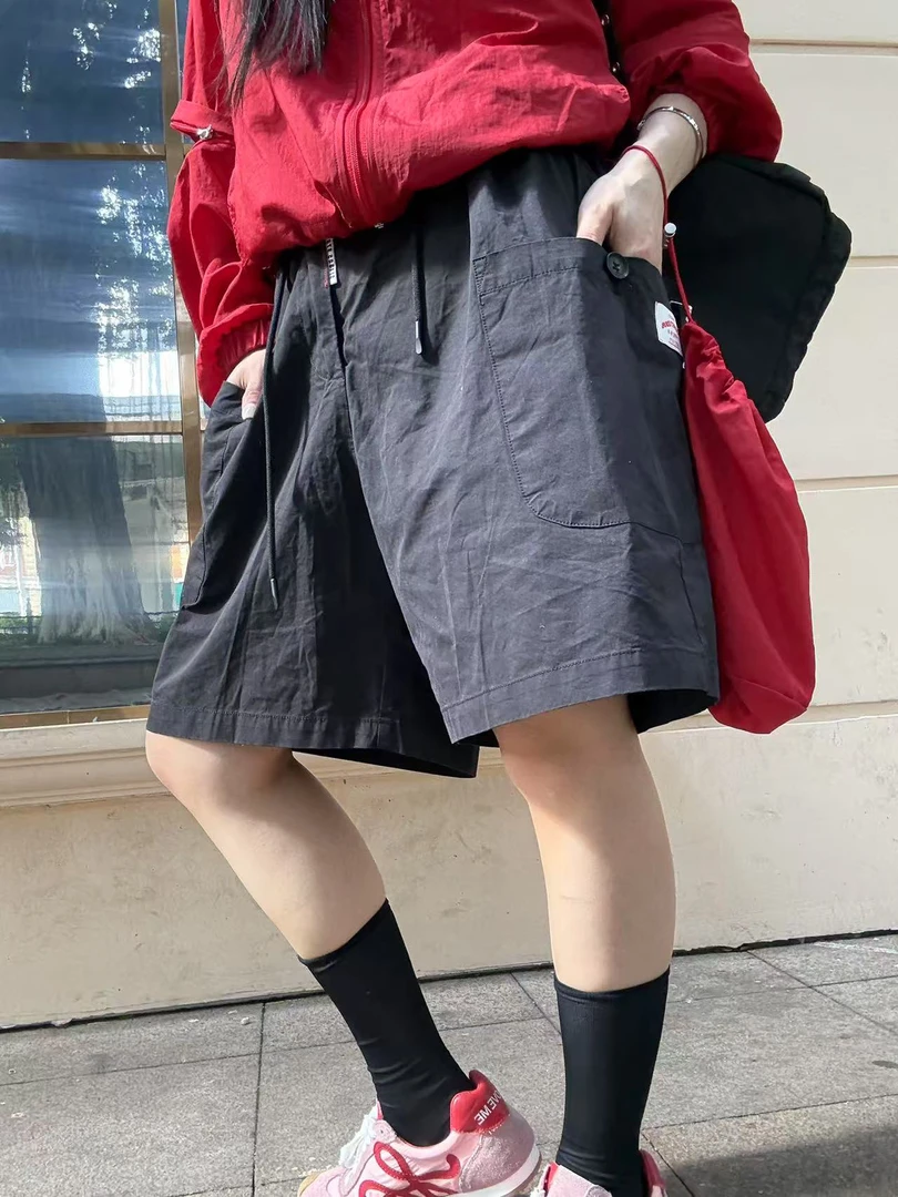 韩版新款工装裤短裤休闲洋气时尚百搭宽松