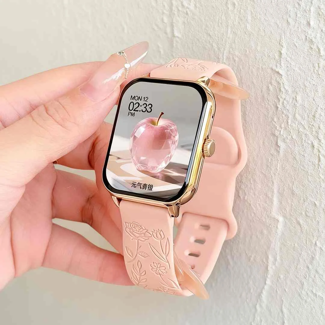 智能手表女士蓝牙通话支付多功能方形简约时尚计步运动手环学生