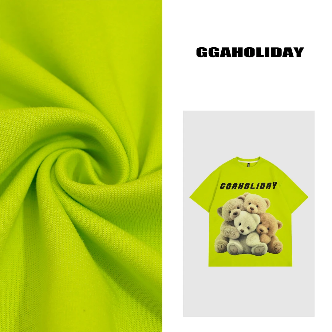 GGAHOLIDAY夏季休闲宽松舒适休闲时尚潮流印花短袖T恤上衣-152526