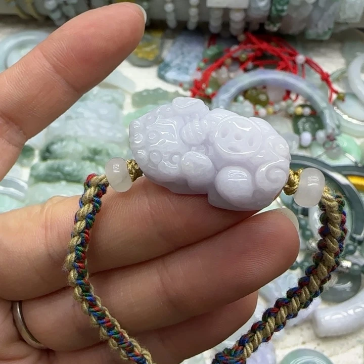 翡翠未镶嵌手链貔貅