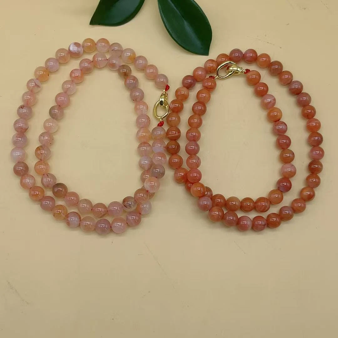 【玉美人曌璞阁】南红玛瑙项链约卡8（多样性发货拍一发一）