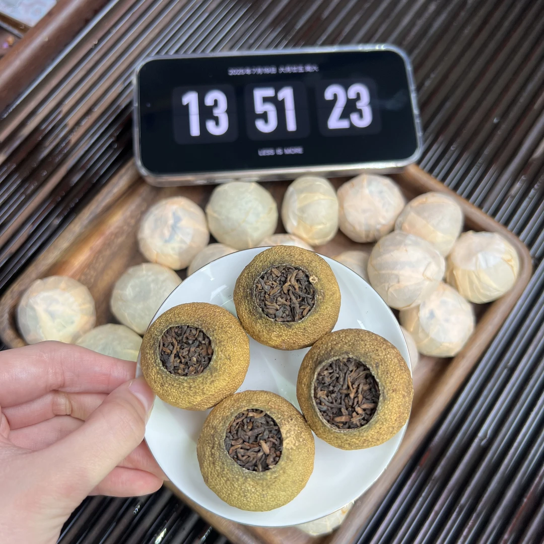 新会小青柑  小鹿收茶 新会柑普 熟普里料 7月19/3