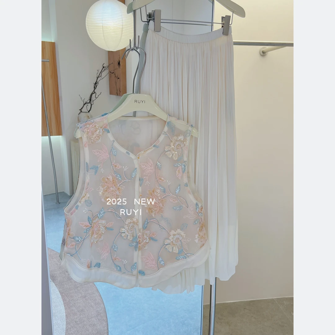 871【Y I梦为鱼】25新中式高定欧若风国风女士马甲