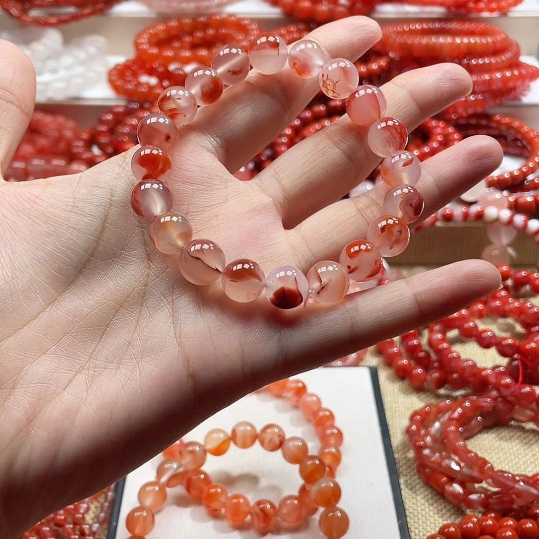 南红玛瑙未镶嵌手链