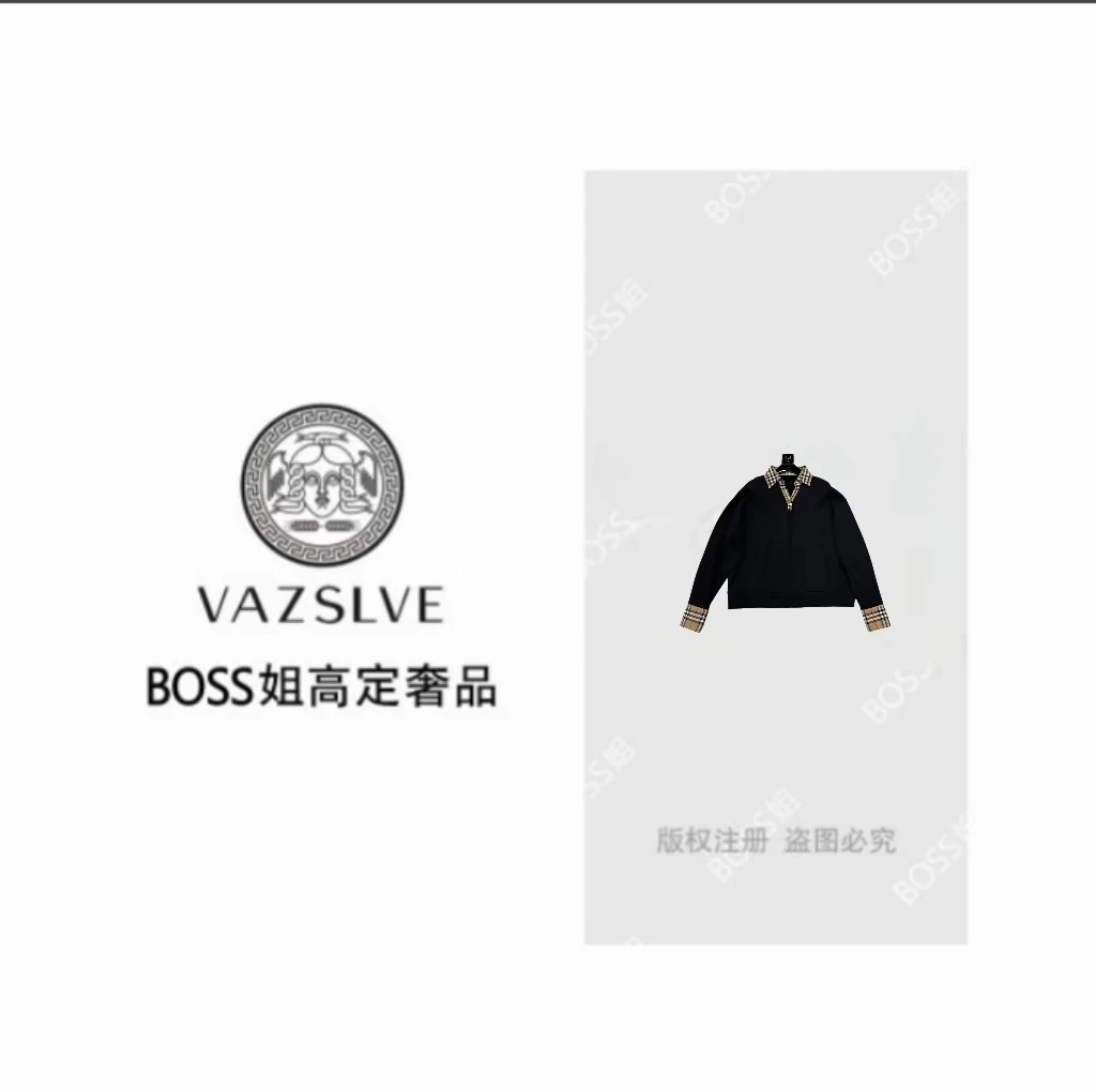 VAZSLVE/原创设计 时尚休闲宽松秋冬长袖翻领卫衣【3502】