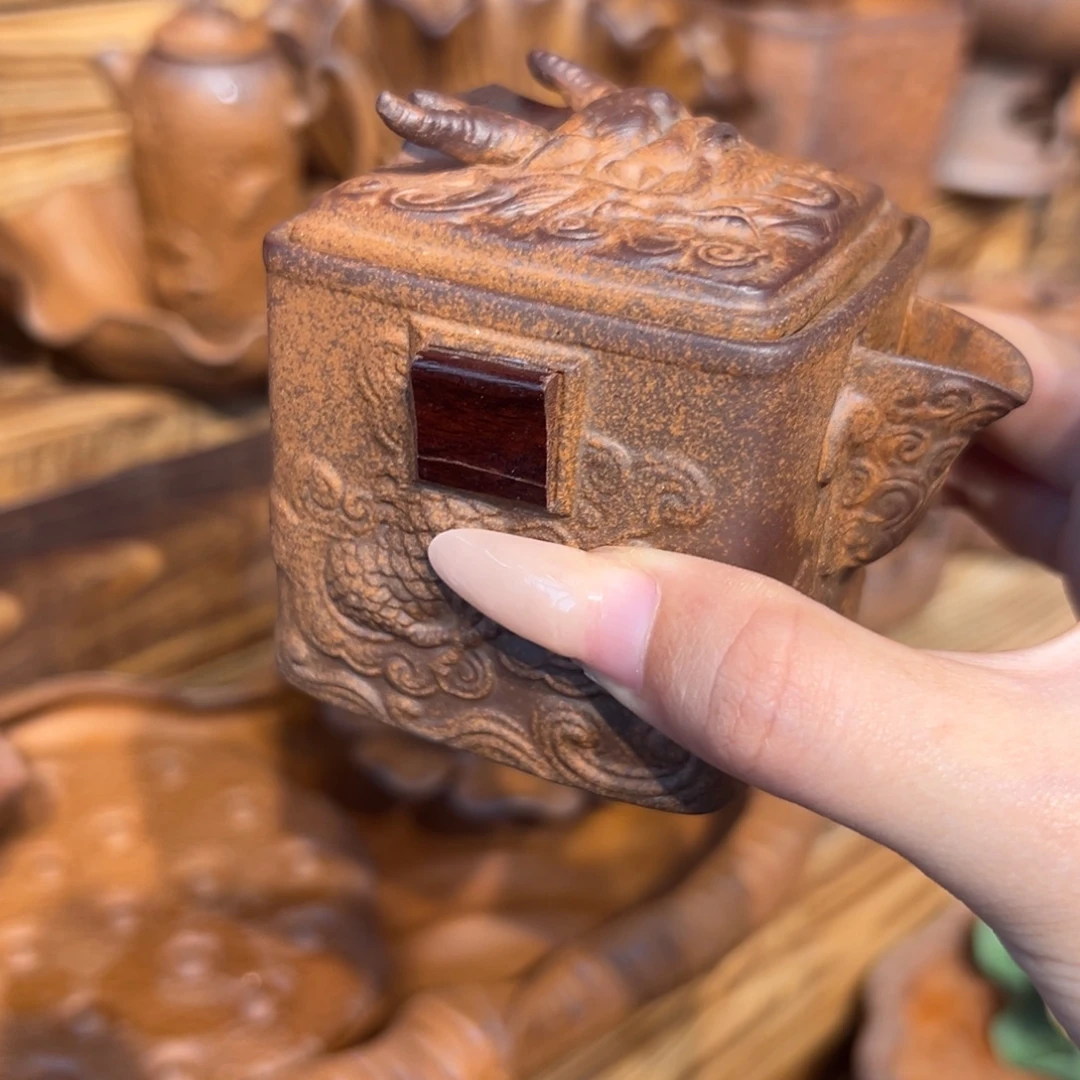 裸烧老岩泥原矿茶具