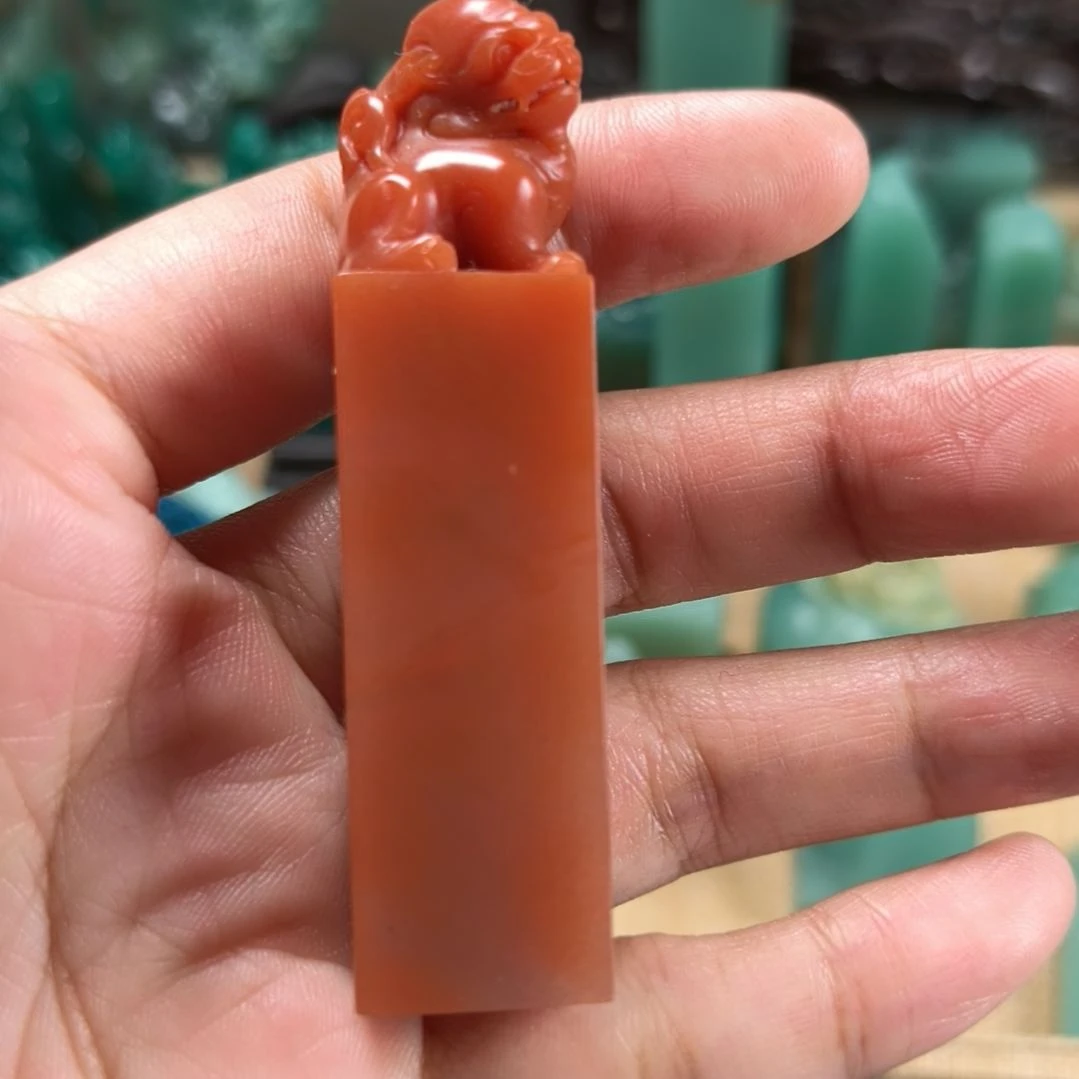 昌化石印石古兽印章1