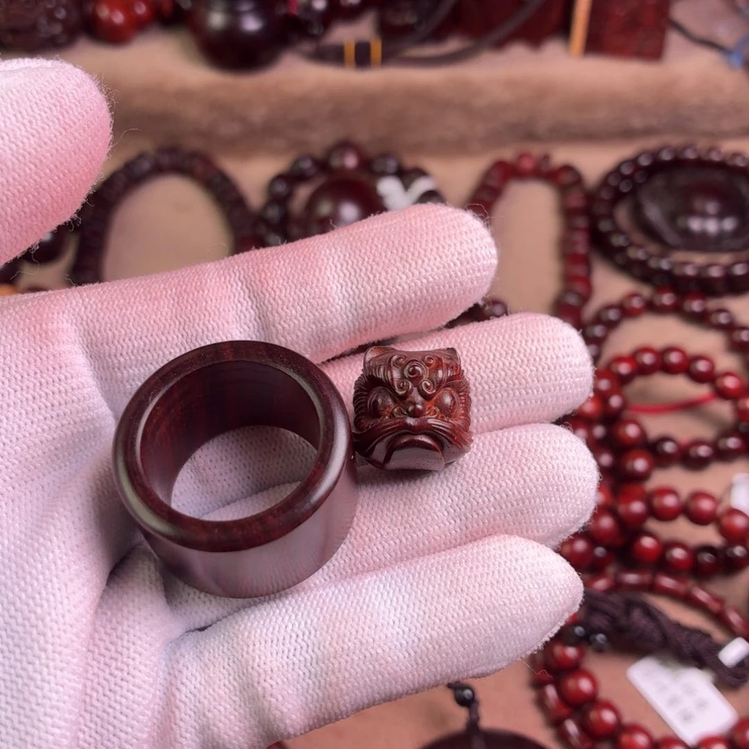 暗***韵小叶紫檀手串/手链扳指➕醒狮