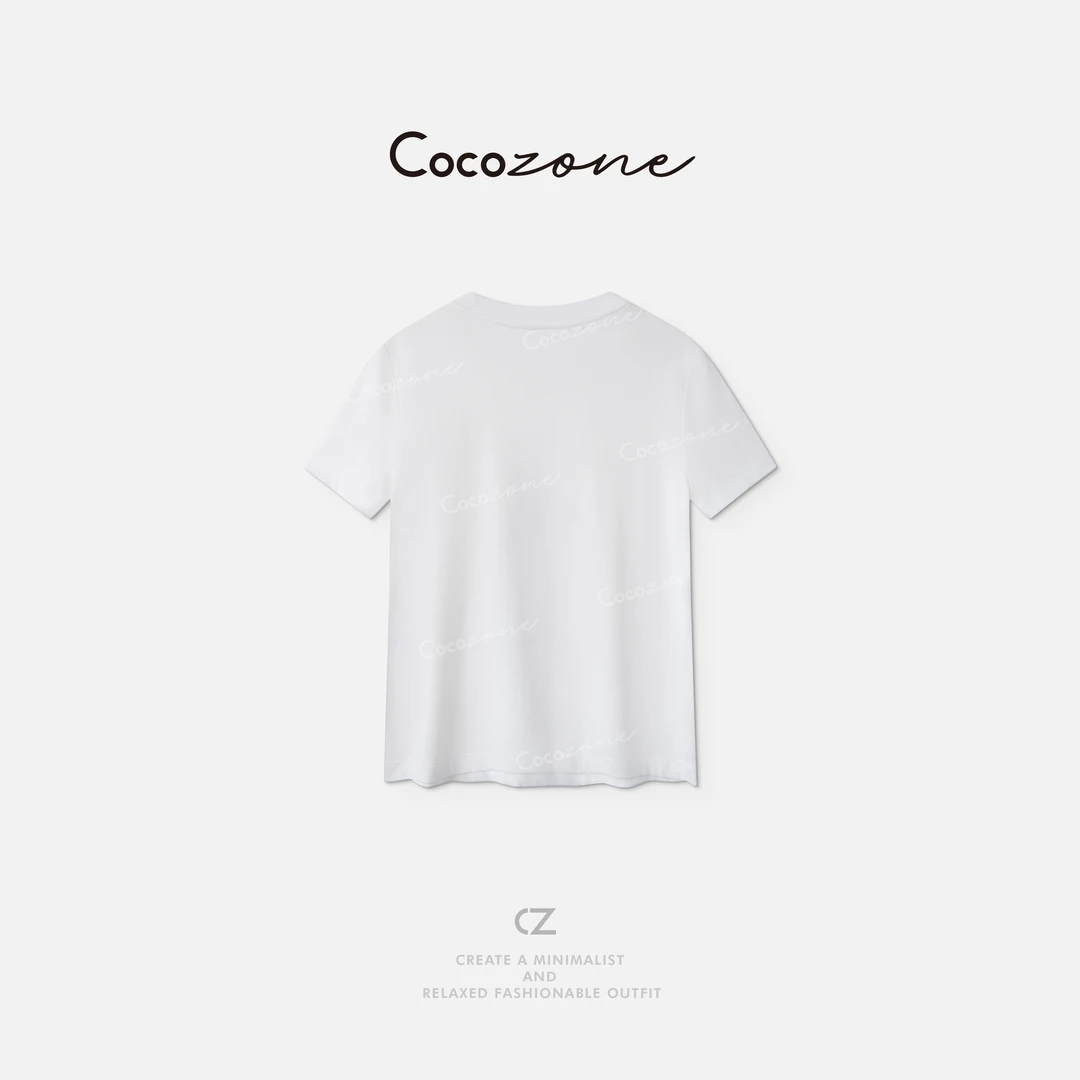 COCO ZONE 刘一一【棉亚麻混纺】氧气感圆领短袖T恤 CD1A1267