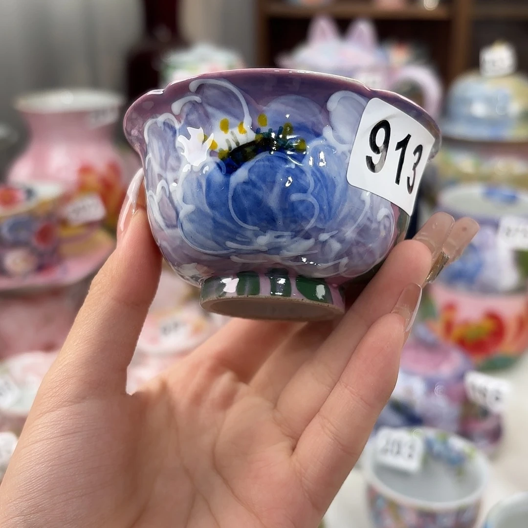 景德镇手绘高温釉下彩陶瓷茶具