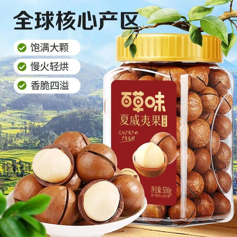 【2025/7/5到期】百草味夏威夷果奶油味500g
