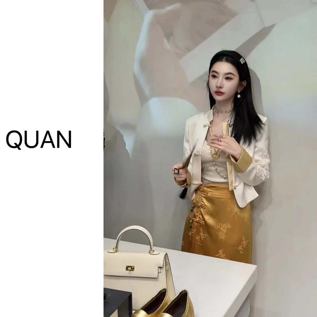 凤起玉鸣现货（春暖花开）新中式国风重工时尚气质网红潮流女士外套
